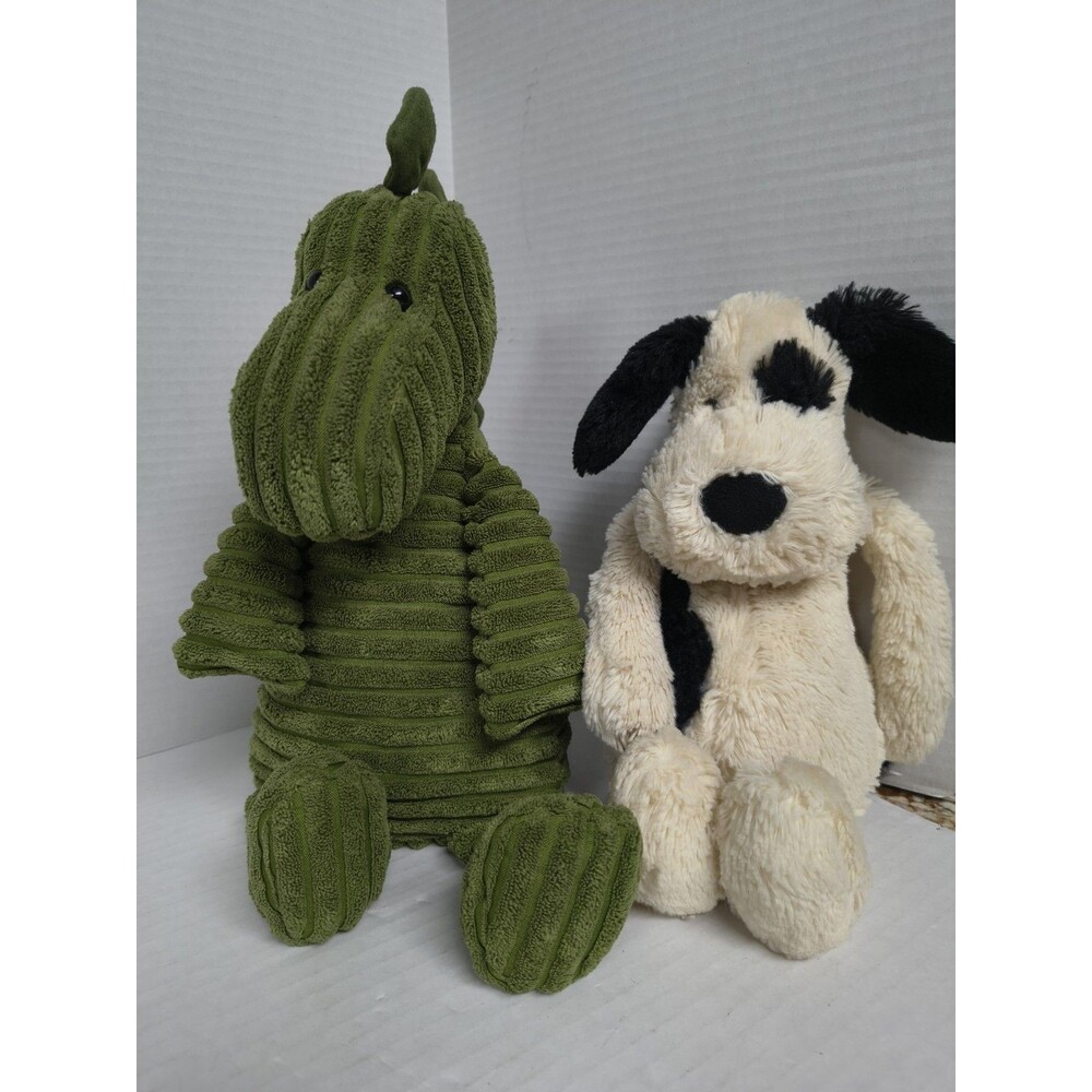 Lot Of Two Jelly Cats Bashful The Puppy And A Corduroy Dino